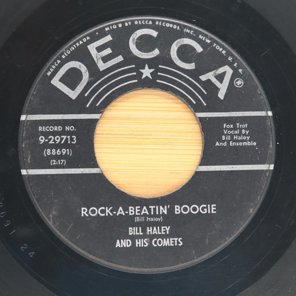 BILL HALEY & HIS COMETS - ROCK-A-BEATIN' BOOGIE / BURN THAT CAN -  ROCKABILLY 45